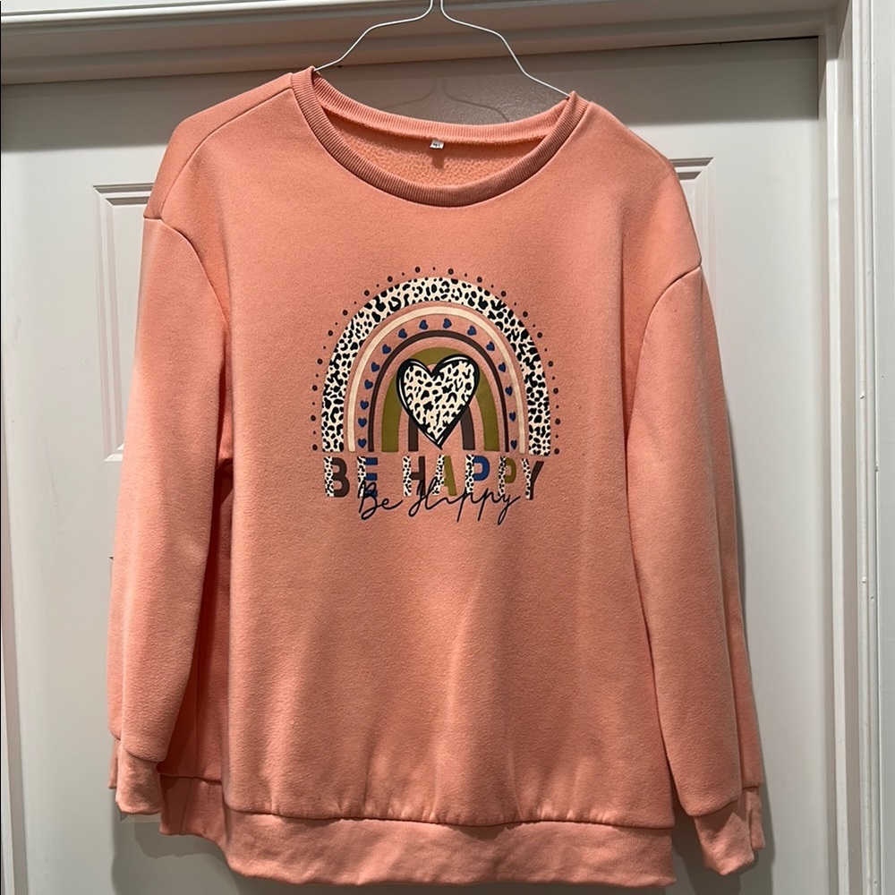 Peach Graphic Sweatshirt